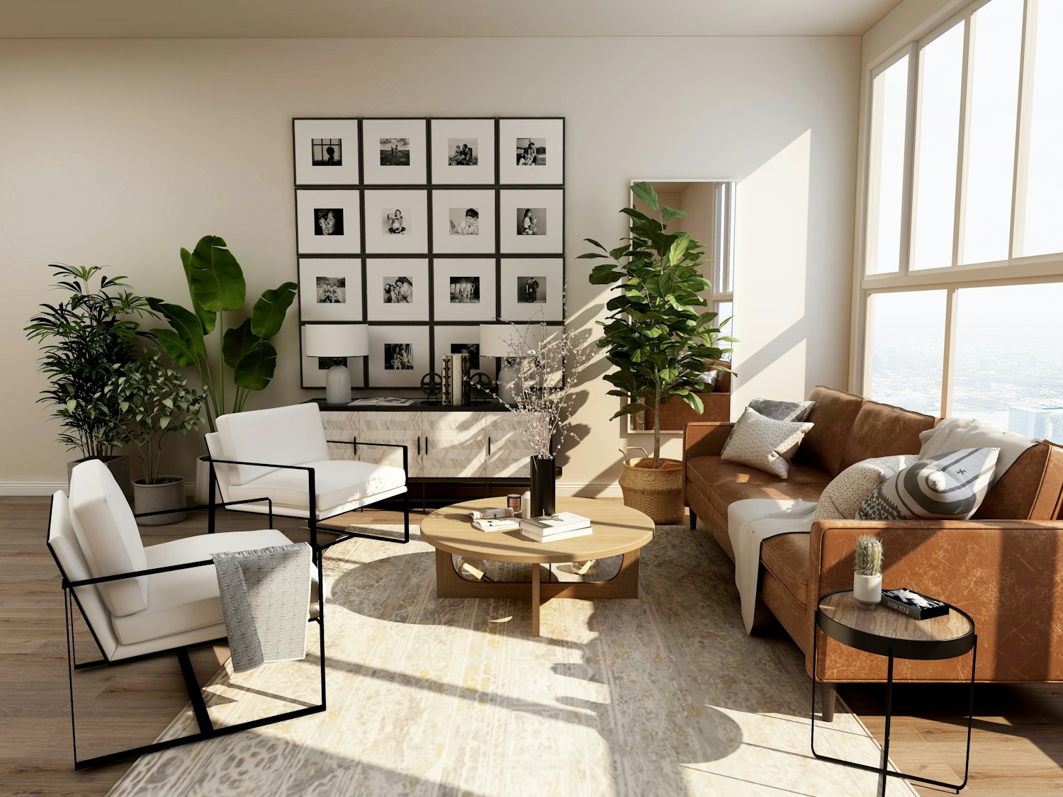 Warm luxury interior for online design consultation